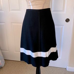 INC NWT super cute A-line skirt, lined, with ribboned trim and bow.